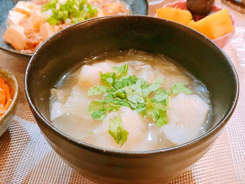 簡単♡海老餃子スープ